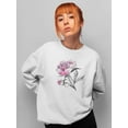 thumbnail image 2 of Pink Peony Flower Design . Sweatshirt Women -Image by Shutterstock, Female XX-Large, 2 of 4