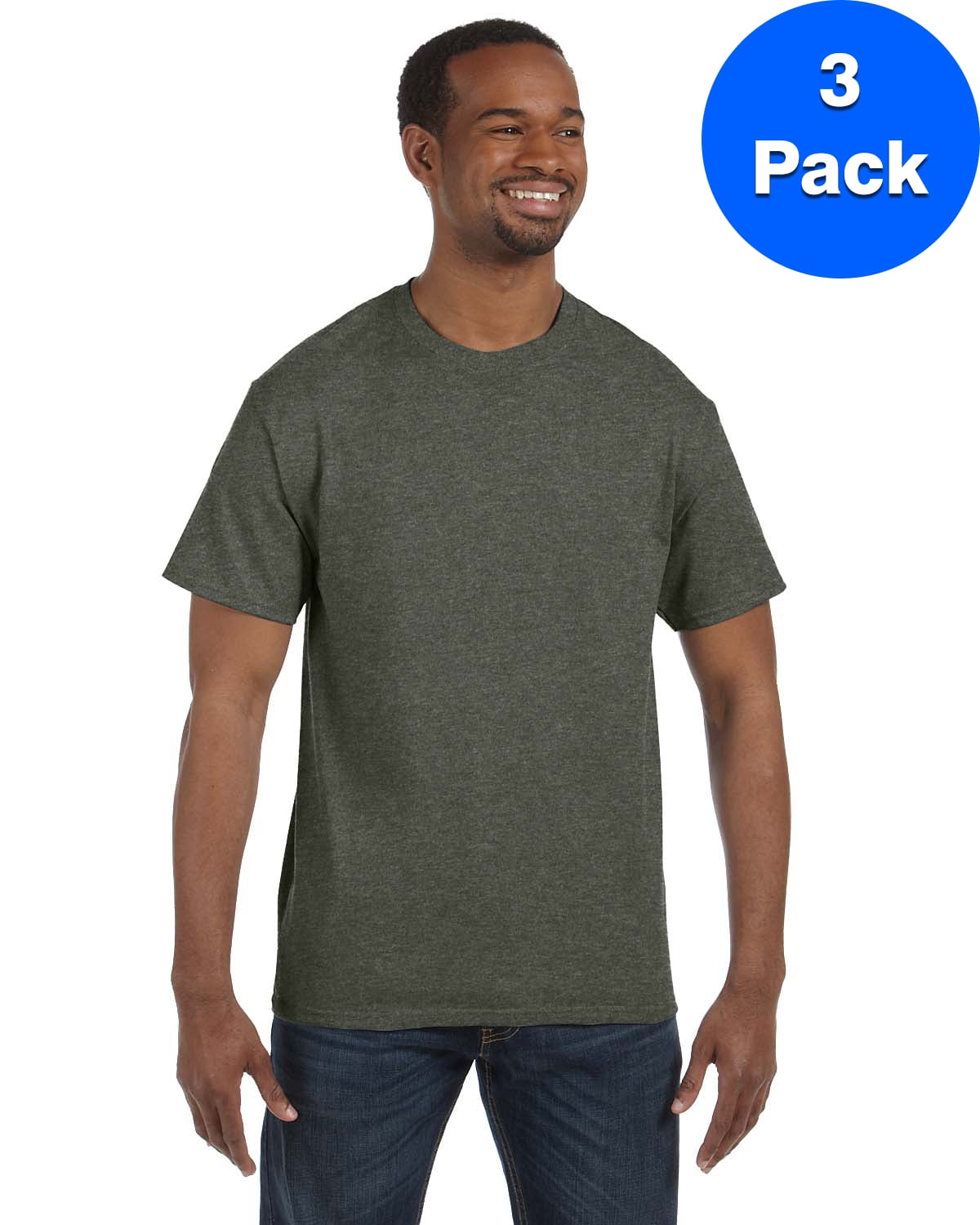 Mens 5.3 oz. Heavy Cotton TShirt 3 Pack