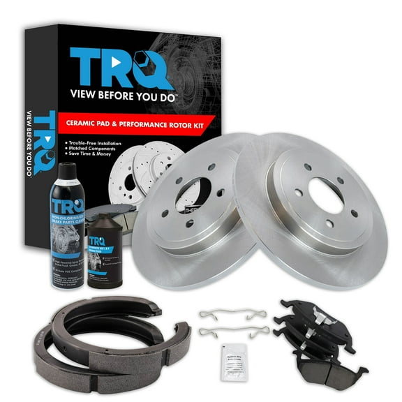 TRQ Direct Fit Brake Pad & Rotor Kit BKA38582 Fits Select 2008-2008 Mazda Tribute