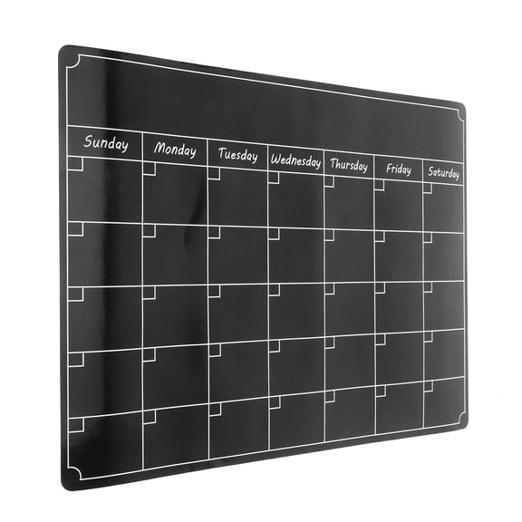 Raindrops Magnetic Whiteboard for Fridge Black Dry Erase Board for Kitchen Planning and Notes