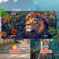 thumbnail image 5 of 1 Pcs 2D Flat License Plate Covers & Frames, A Lion Wearing a Flower Crown For Decorative Front, Waterproof For Decoration Aluminum License Plate Covers & Frames Cover For Men Women, 12" X 6", 5 of 7