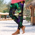 thumbnail image 4 of Leggings for Women Tummy Control,Mardi Gras Leggings for Women High Waisted Glitter Print Stretchy Tights Carnival Party Pants Festival Outfit, 4 of 6