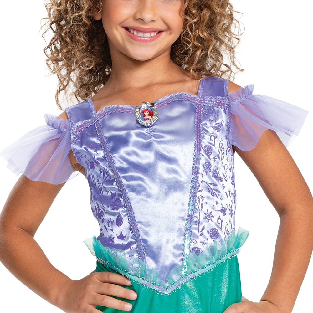 Disney The Little Mermaid Ariel Halloween Costume for Children, Girls Size M (7/8), by Disguise