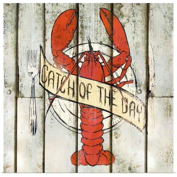 Great BIG Canvas | "Catch of the Day Square" Art Print - 20x20