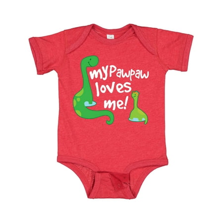 

Inktastic My PawPaw Grandpa Loves Me Dinosaur Gift Baby Boy Bodysuit