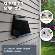 RDP Hooded Wall Vent with Screen and Damper (8 Inch, Brown)