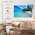 thumbnail image 5 of Elephant Stock Maldives Beach Coast Wall Art - Horizontal Canvas Wall Art - Living Room Wall Decor - Beach Canvas - Blue And Beige Decor - 39" x 26", 5 of 8