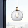 thumbnail image 2 of 516-1P-BB-G122-8 Innovations Lighting Athens - 1 Light Mini Pendant In Industrial Style-10 Inches Tall and 8 Inches Wide-Brushed Brass Finish-Clear, 2 of 2