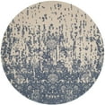 thumbnail image 2 of SAFAVIEH Restoration Vintage Dalton Floral Wool Area Rug, Ivory/Blue, 6' x 6' Round, 2 of 6