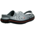 thumbnail image 3 of Crocs Unisex Crocband Clogs - Light Grey/Navy - M5W7, 3 of 5