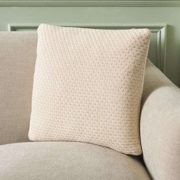 Safavieh Jolie 18" x 18" Contemporary Cotton Decorative Pillows, Beige