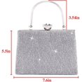 thumbnail image 2 of PIKADINGNIS Women Evening Handbag Top Handle Wedding Clutch Purse Bag Crossbody Tote Shoulder Handbags Cocktail Prom Frosted, 2 of 6
