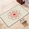 thumbnail image 4 of Bathroom Rug Non-Slip Mat, Super Soft Absorbent Bath Mat - Atom Icon Flannel Non-Slip Floor Mat, 36"x24", 4 of 8
