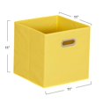 thumbnail image 2 of Household Essentials Bacs de Rangement en Tissu Jaune avec Poignée Lumineux (Lot de 6), 2 of 5