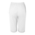 thumbnail image 6 of JJHGVB Cotton Linen Capris for Women Beach Boho Casual Pants Pedal Pushers for Women Elastic Waist Shorts Baggy Shorts Women Below the Knee Linen Bermuda Shorts for Women Womens Long Shorts White L, 6 of 9