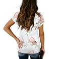 thumbnail image 4 of Blouse d'Été Sexy Mode Imprimé Floral Col en V Manches Courtes pour Femmes, 4 of 6