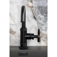 thumbnail image 2 of Kingston Brass KSD2210RX Belknap One-Handle 1-Hole Bathroom Faucet with Deck Plate and Push Pop-Up Drain in Matte Black, 2 of 7