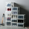 thumbnail image 2 of Transparent Shoe Box Shoes Organizers Thickened Foldable Dustproof Storage Box Stackable Combined Shoe Cabinet Sale, 2 of 4