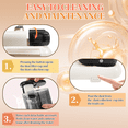 thumbnail image 3 of Cordless Mattress Vacuum Cleaner, 253.7nm UV-C Light, 1kPa Strong Suction, 8000 Rpm Double Tapping, Dual Dust Collector, Wide Suction Port for Bed & Pet Hair, 3 of 10