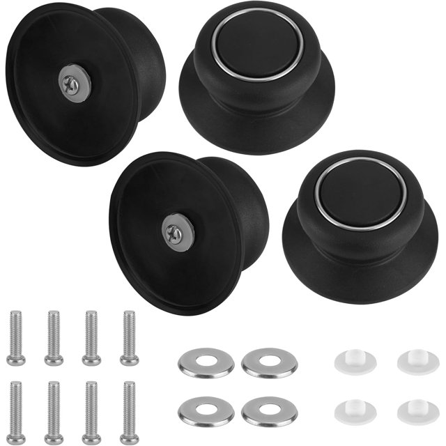 4pcs Universal Pot Lid Top Replacement Knob, Heat Resistant Pot Lid Grip Handle Cover Knobs Pan Lid Knobs Kitchen Cookware Lid Knobs for Crock Pot Casserole Glass Saucepan