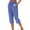 Blue, variant on Capri Pants for Women Petite Stripe Casual Lightweight Slacks Trendy Summer Lounge Drawstring Capris with Pockets