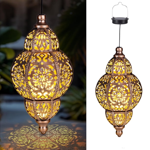 Farol solar MZAIHOUPAI colgante para decoración de jardín al aire libre