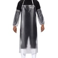 thumbnail image 2 of Waterproof Transparent Plastic Back Tie Apron with Sleeves Kitchen Cooking Accessory Clear Plastic, 2 of 8
