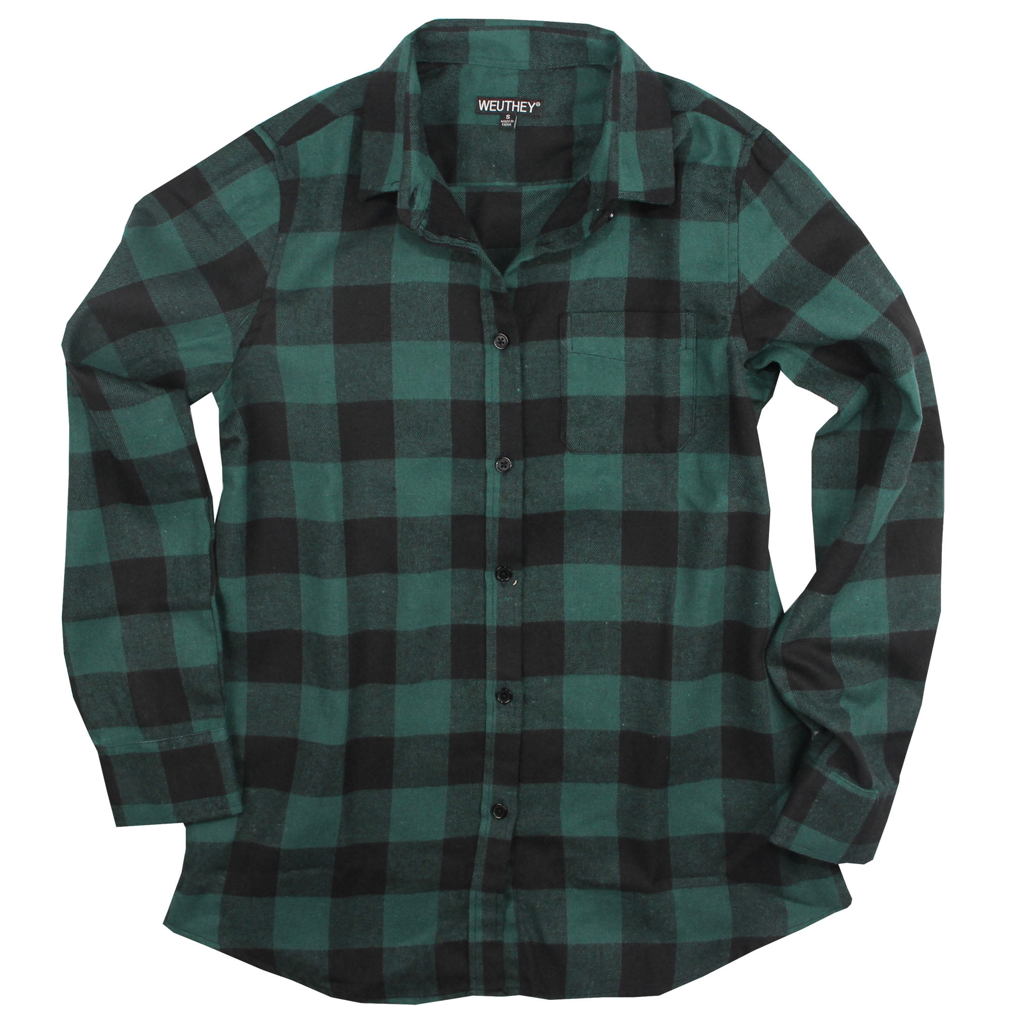 Green flannel shirt womens Clearance
