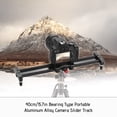 thumbnail image 3 of Andoer 40cm/15.7inch Aluminum Alloy Camera Video Slider Track Rail Stabilizer Max. Load 13.2Lbs for DSLR Camera, 3 of 9