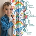 thumbnail image 3 of Blackout Kids Curtains,White Cartoon Watercolor Dinosaurs Pattern Childrens Insulated Curtains Set Of 2,Bedroom Essentials,Toddler Room Decor 42"x54", 3 of 5