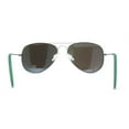 thumbnail image 2 of Child Size Kids Color Mirror Classic Iconic Tear Drop Officer Sunglasses Silver Green Blue Mirror, 2 of 4
