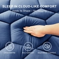 thumbnail image 5 of WQSPRING Mattress Topper & Protector 2-in-1, 8-21"Deep Pocket Warm Mattress Pad Pillow Top, 600GSM Quilted Fitted Cover for Back Pain Relief, Breathable & Machine Washable (Blue, Full), 5 of 9