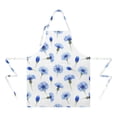 thumbnail image 2 of Pioneer Flower Floral Print Pattern Apron for Women and Men, Cotton Linen Waterproof with Pockets, Adjustable, 33x27 Inch for Kitchen, Gardening, BBQ, Salon, 2 of 6