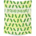 thumbnail image 1 of LHSHID Personalized Pickle Blanket Gifts with Name Text Funny Throw Blanket for Adults Kids Lightweight Plush Soft Cozy Warm Flannel Blankets for Bed Couch, 1 of 7