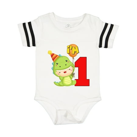 

Inktastic 1st Birthday Cute Dinosaur Gift Baby Boy or Baby Girl Bodysuit