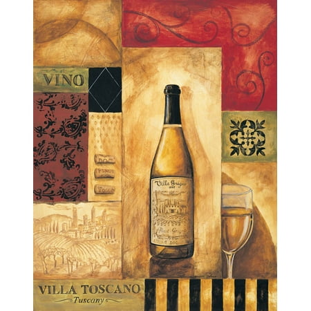 Villa Toscano - Mini Spirits Tuscan Drink Awesome Alcohol Sign Italian Best Vino Wall Poster (Best Art In Italy)