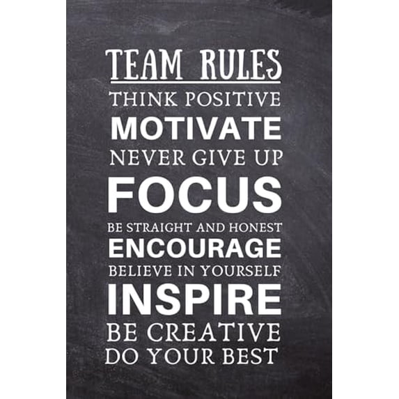 Pre-Owned Team Rules: Gifts for Employees - Team - Lined Blank Notebook Journal (Paperback) 109055141X 9781090551412