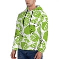 thumbnail image 3 of Haiem Green Various Lemons Patterned Men's Hoodie with Kangaroo Pocket - Ideal Pullover Sweatshirt for Daily Wear, Travel, and Home-Large, 3 of 7