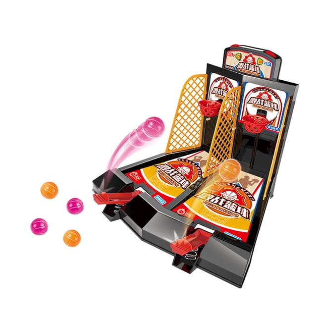 becaristey Desktop Basketball Game Toys 2-Player Table Arcade Games Finger Ball Court Intelligent Emulational Shooting Gift for Children