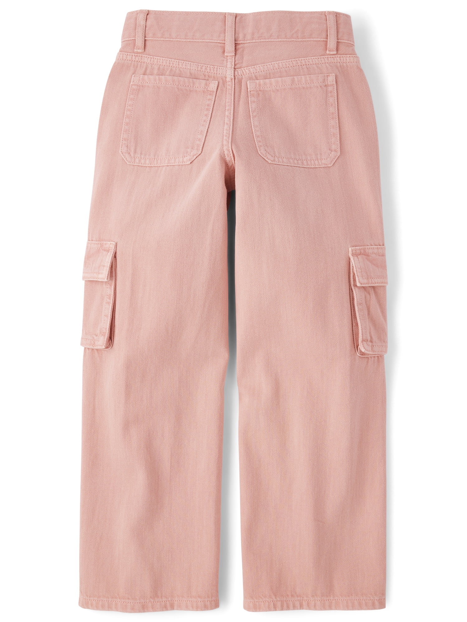 The Children's Place Girls Baggy Fit Garment Dyed Cargo Jeans, Sizes 4-16