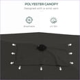 thumbnail image 3 of Patio Umbrella | 6.5' x 10' Rectangular Outdoor Market Umbrella for Patio Tables, Charcoal Gray, Crank Tilt UV 50+ | Steel | Green, 3 of 9
