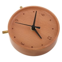 FUEENIRVA 1Set Decorative Desk Clock for Home Decor Wooden Rectangular Minimalist Design Silent Operation