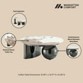 thumbnail image 4 of Manhattan Comfort Laurel 2-Piece Modern Coffee Table and End Table Set in Black, 4 of 11