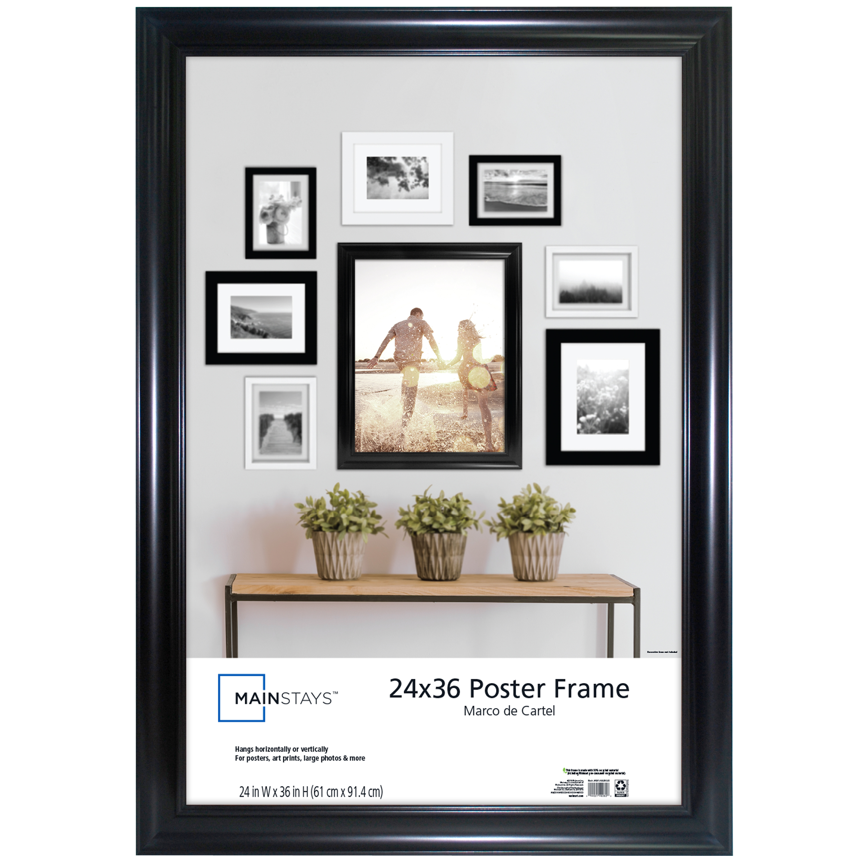 Black 18 X 24 Gallery Solutions 18x24 Large Wall Hanging Picture Poster Frame Home Decor Kolenik Picture Frames