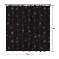 thumbnail image 5 of Black Christmas Star Pattern Shower Curtain 72"x72" ,Bathroom Decorative Shower Curtains Set with 12 Hooks,Modern Waterproof Washable Shower Curtain, 5 of 6