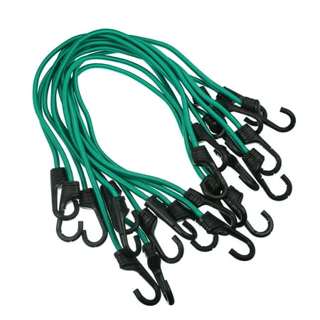 

Strapping Rope Strong Elastic Tie Down Moving Straps with Hooks for Bicycle 23.62 12pcs Dark Green