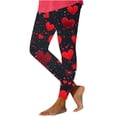 thumbnail image 1 of TaTaai Valentine's Day Print Stretchy Non-see-through Women Tight Fit Yoga Pants High Waisted Elastic Breathable Workout Gym Casual Daily Wear Full Length Leggings Gift, 1 of 8