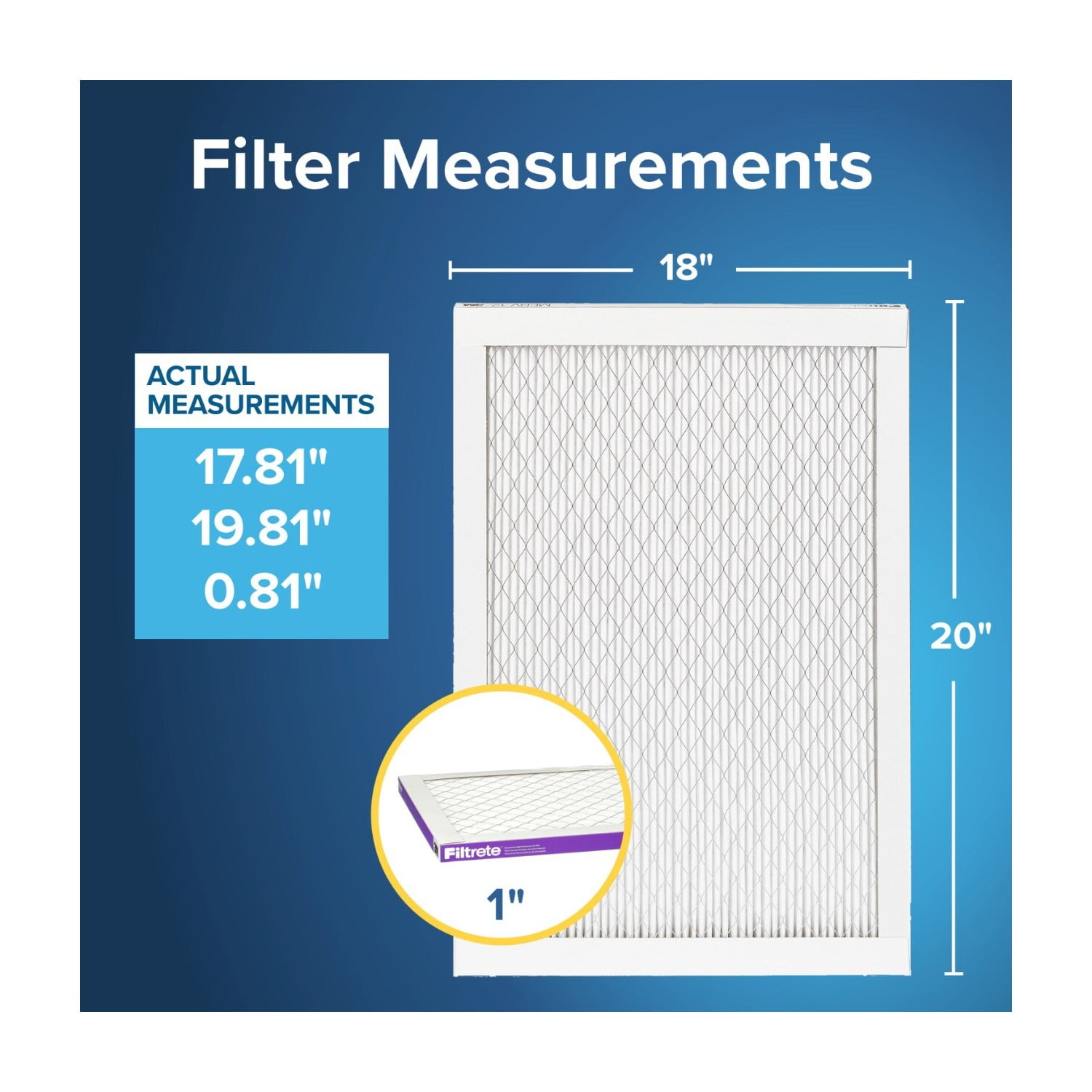 (4 pack) Filtrete 18x20x1 HVAC Furnace Air Filter, MPR 1500 MERV 12, Allergen, Bacteria and Virus, 1 Filter