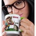 thumbnail image 2 of 3drose, Funny Cool Colorful Warthog Talking to Wartfrog or Toad Pun, 11oz Two-tone Green Mug, 2 of 6