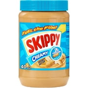 SKIPPY Peanut Butter, Creamy, 7 G Protein per Serving, 40 oz Plastic Jar
